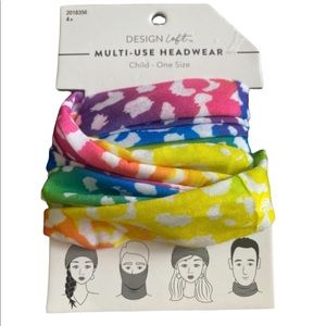 4/$20!!!  Multi-Use Animal Print Colorful Child Size Headwear